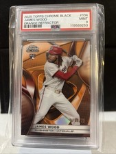 2025 Topps Chrome Black James Woods #104 Orange Refractor /25 Nationals