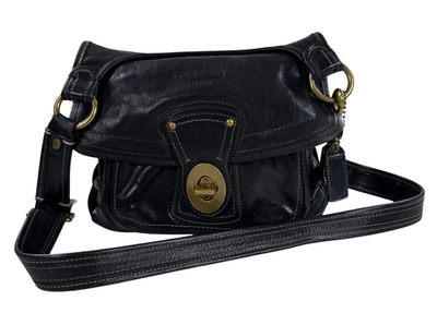 バッグ 65th Coach Legacy Bag Leather Black Coach 65th Anniversary Legacy Black Leather Hippie Crossbody Bag