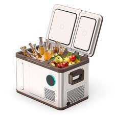 Portable Car Refrigerator 33Quart,12/24V DC 110 240 Volt AC Refrigerator,-4 -68