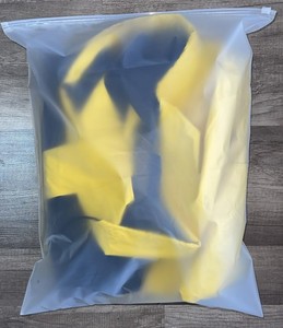 Bushmaster Rain Suit XL Black Yellow Jacket Pants Pockets Breathable Vents (F5)