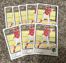 8 Card Rc Lot Daylen Lile 2022 Topps Heritage Minors #122 Rookie