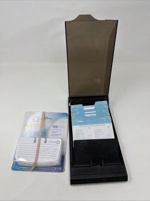 Vintage Bates Rolodex Style Address Phone Contact Card File CVF250 BLANK CARDS