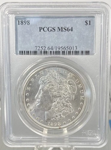 1898 Morgan Dollar PCGS MS 64 .