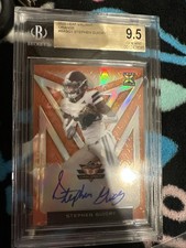 2020 Leaf Valiant Orange Auto 8/50 #BA-SG1 Stephen Guidry RC Cowboys BGS 9.5