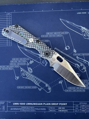 Strider SnG DGG Hand Ground Magnacut Bowie Tiffany Blue G10