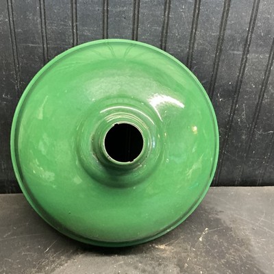 Vintage 2 1/4  Fitter barn lamp shade porcelain Green architectural salvage 14''