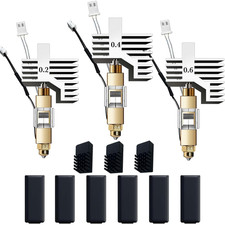 ELEGOO Centauri Carbon Hotend Kit with Nozzles, Heat Sink, Socks & Brushes