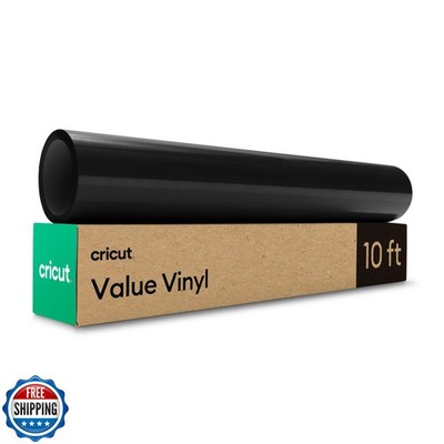 Cricut  Value Permanent Vinyl, Black (12 in x 10 ft)