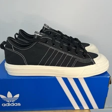 ADIDAS Originals Nizza RF Core Black Sneakers Retro EE5599 Mens Size 10.5