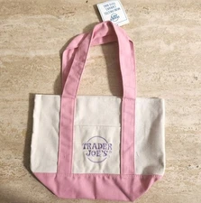 Trader Joe’s Mini Canvas Bag - PINK 🩷