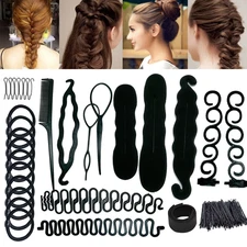 1-65Pcs/Set Multi-Style Magic Donut Bun Maker Women Hair Accessories Braid Styli