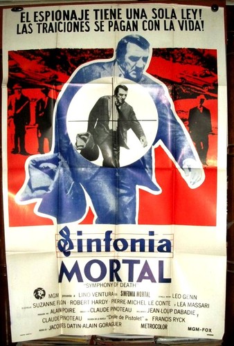 LINO VENTURA  !!! orig1SH movie poster 1973 LE SILENCIEUX !!! SPY