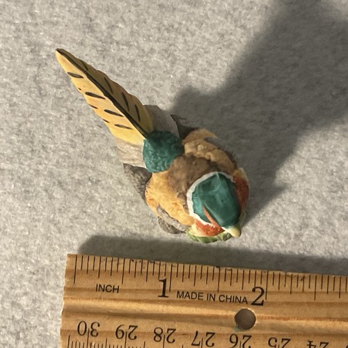Vintage, Lefton- Miniature Pheasant Figurine, Taiwan # 00755- 2-1/4" Tall - Afbeelding 10 van 11