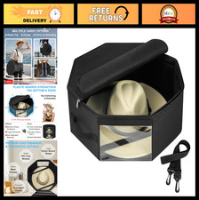 Hat Box for Cowboy, Panama, Fedora Wide Brim Hats, Side Support Hat Case