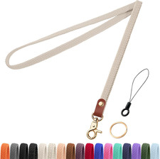 Stretchy Thin Lanyards for Keys ID Badges, Cute Long Teacher Neck Key Lanyard Ke