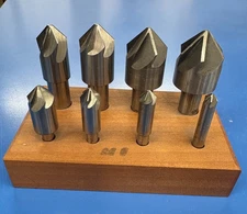 COUNTERSINK SET 1/4" - 1" 6FL 90° 8 PCS