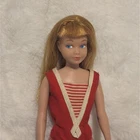Vintage 1963 Barbie Straight Leg Titan Skipper Doll Original Suit Mattel Redhead
