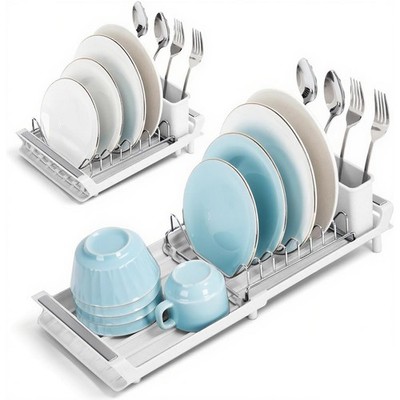 Small Expandable Dish Drying Rack   Compact & Space-Saving   No Spout, No Lea...