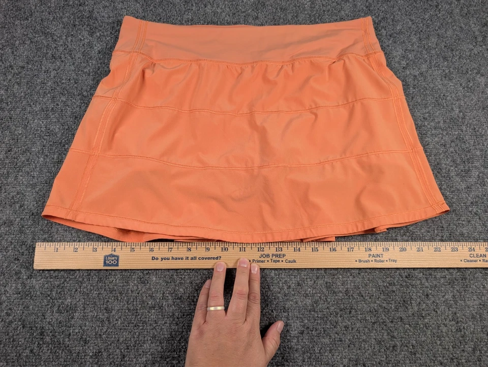 Falda de tiro medio Lululemon Pace Rival para mujer 10 forrada de albaricoque dorado Foto 4 de 4