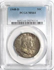 1948-D FRANKLIN Silver Half Dollar PCGS MS 64