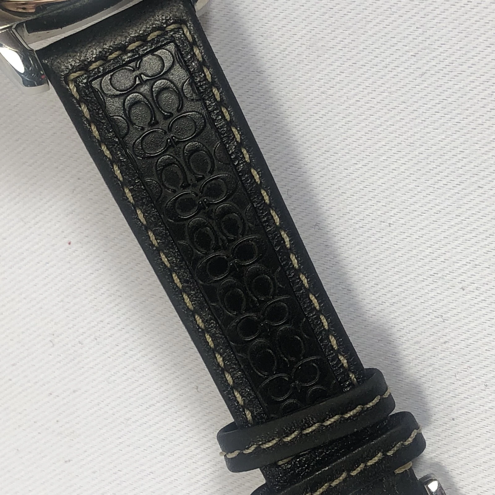 Coach Orologio Uomo Acciaio Inox Data Cinturino Pelle Nero Scatola CA.29.2.14.0374