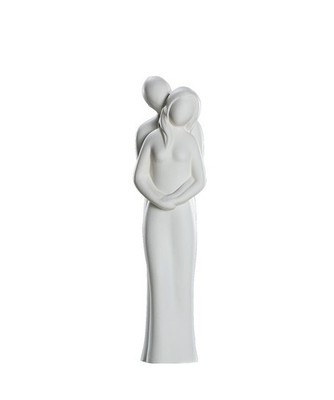 Gilde Dekofigur 30111   Paar  Halt dich fest  Keramik cremeweiß 36 cm