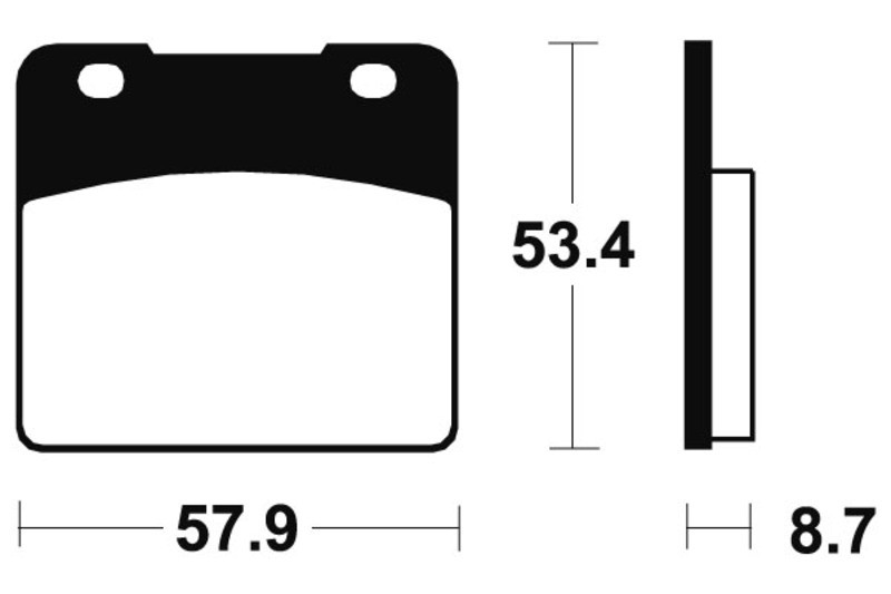 Plaquettes de frein métal fritté Technium MF77 pour moto de route et sport