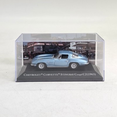 Chevrolet Corvette Stingray Coupe C2 1963 Diecast Car Vehicle Model Blue