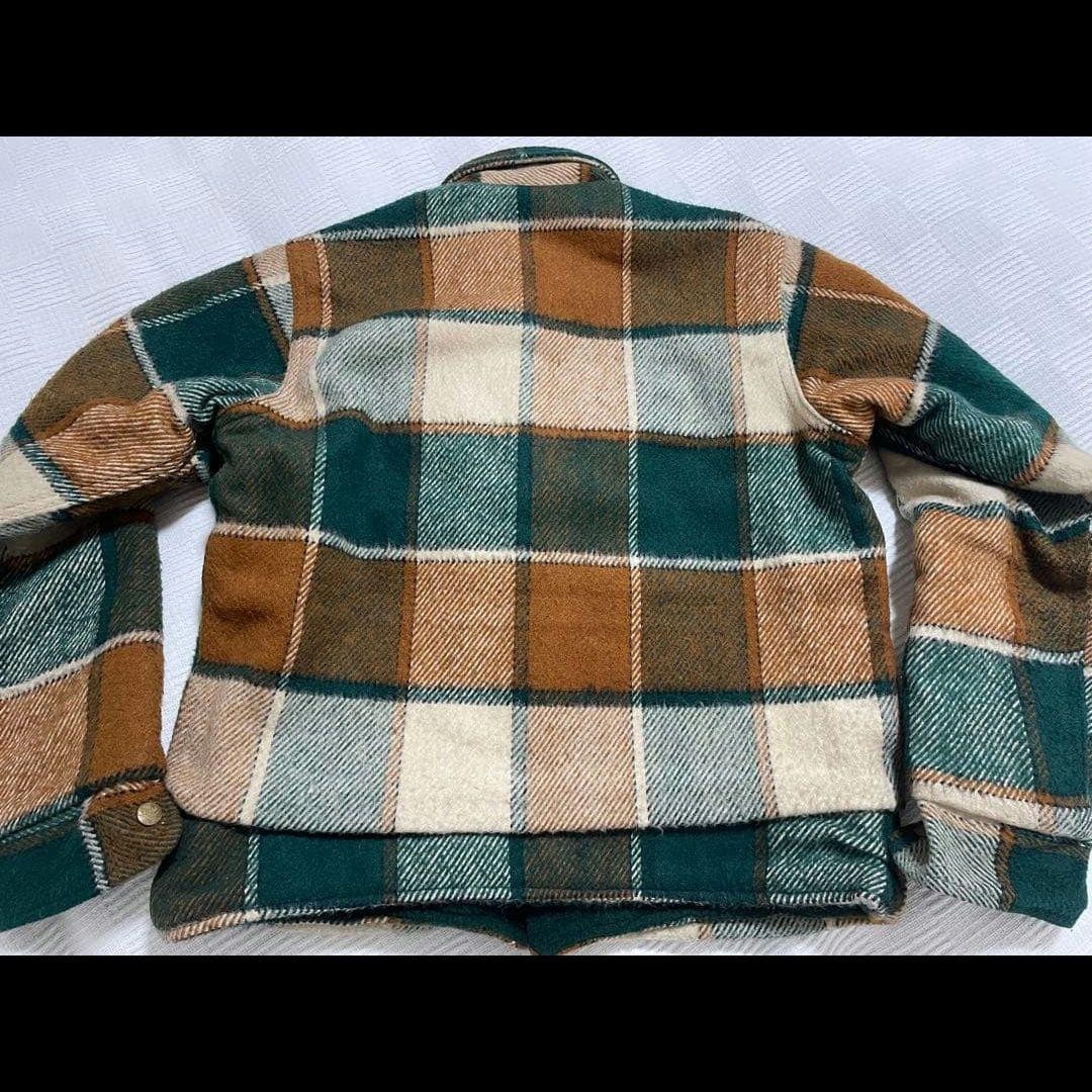 60s USA Wool Jacket Pendleton Woolrich Check Vint… - image 2