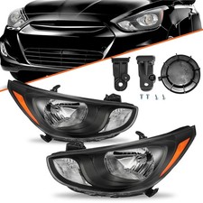 For 2012-2014 Hyundai Accent Sedan Halogen Headlights Left Right Side Headlamps