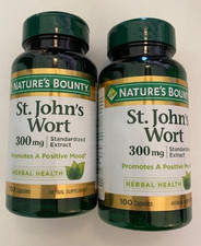2x Natures Bounty St. John s Wort 300mg Capsu...