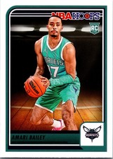 2023-24 Panini NBA Hoops Amari Bailey Rookie Charlotte Hornets #267.