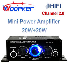 Sound Amplifier AK270 20W×2 Mini Hifi Digital Audio Amplifier 12V 3A Channel 2.0