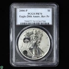 2006-P American Silver Eagle Reverse Proof PCGS PR70 20th Anniversary