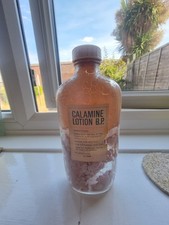 Vintage Glass Chemist CALAMINE LOTION Bottle With Lid DRIED CONTENTS