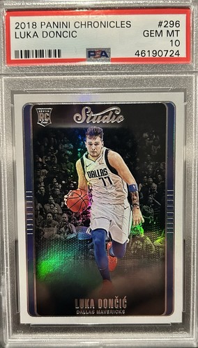 2018-19 Panini Chronicles Studio Luka Doncic #296 RC PSA 10