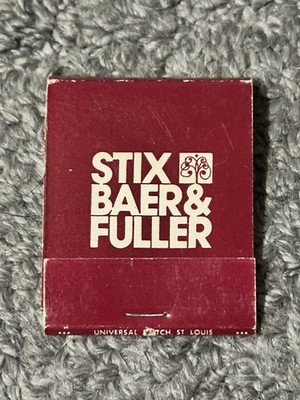 Vintage Matchbook Stix Baer & Fuller Department Store St Louis MO Missouri 