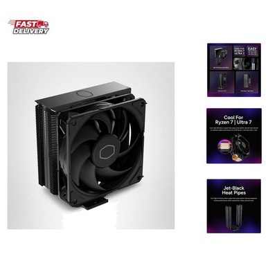 Hyper 212 Black CPU Air Cooler   120mm High Performance PWM Fan, 4 Copper Hea...