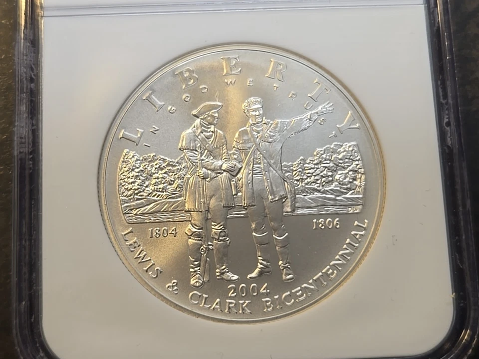 2004 P Lewis & (and) Clark Commemorative Silver Dollar NGC MS69 MS 69 - Image 2 of 4