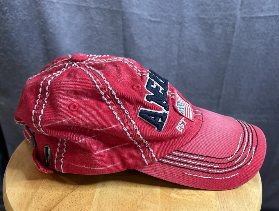 Gorra de béisbol ajustable bordada bandera estadounidense este 1776 sombrero de papá OSFM Foto 2 de 4