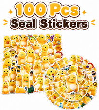 (Set 100) Nailong Yellow Seal Stickers Scrapbook Dinosaur Anime DIY Play Design