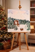 Acryl Winterland Wunderland Winterlandschaft Landschaft