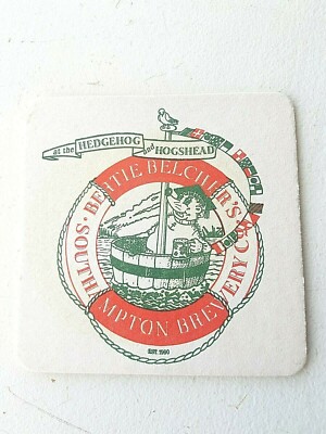 Vintage BELCHER'S - Hedgehog & Hogshead Cat No'02 Bierdeckel / Untersetzer 
