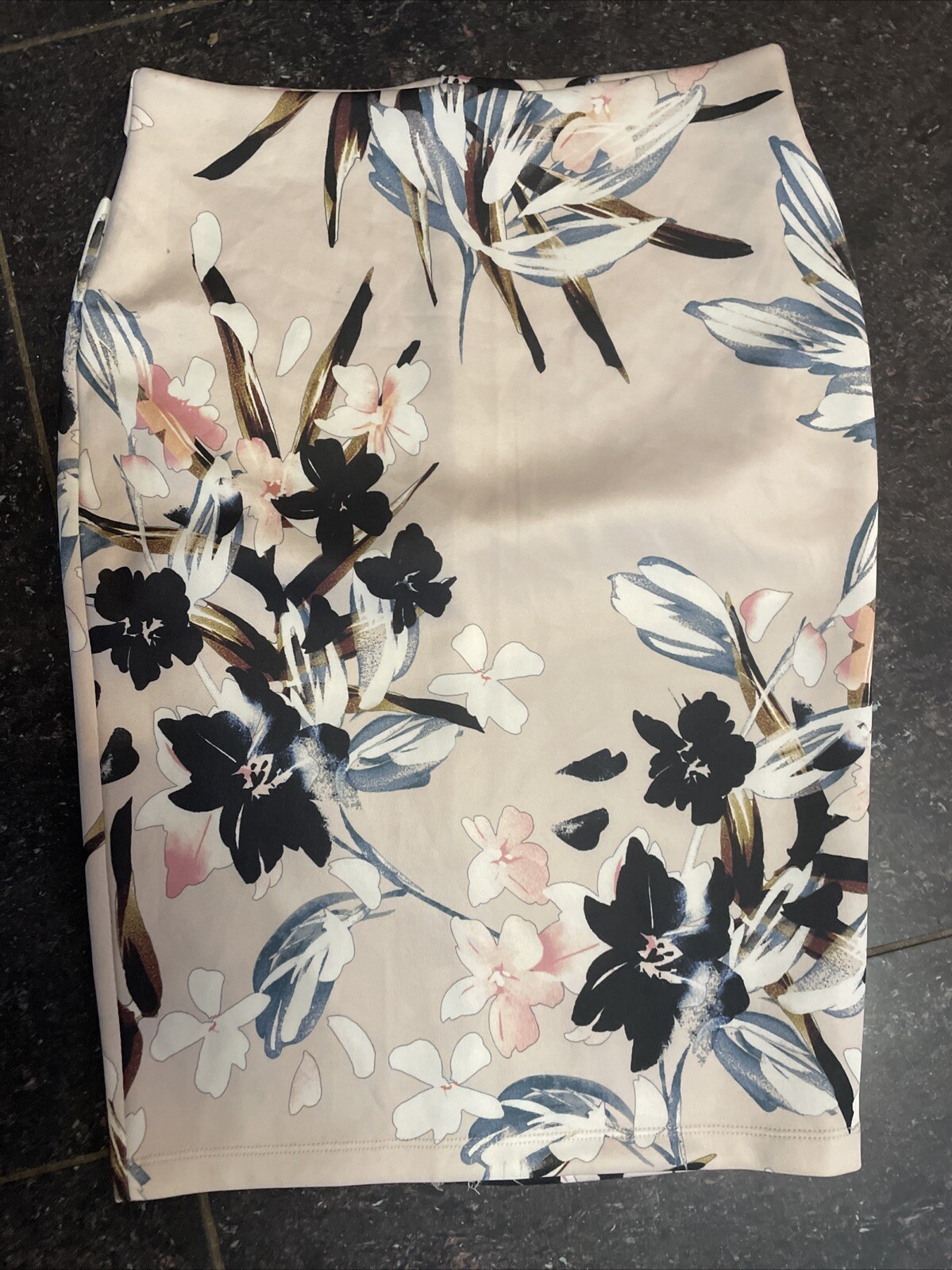 99p Starting Bid M&S Floral Print Skirt Size 10 eBay
