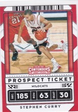 STEPHEN CURRY Warrior Draft Picks PROSPECT TICKET Basketball Card Steph Davidson