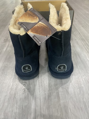 BEARPAW Libby womens Size 10 Neverwet sheepskin Boots Shoes Navy - Picture 5 of 10
