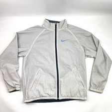 Nike Vintage Double Sided White/Blue Zip Up Athletic Track Jacket Men  s Size M