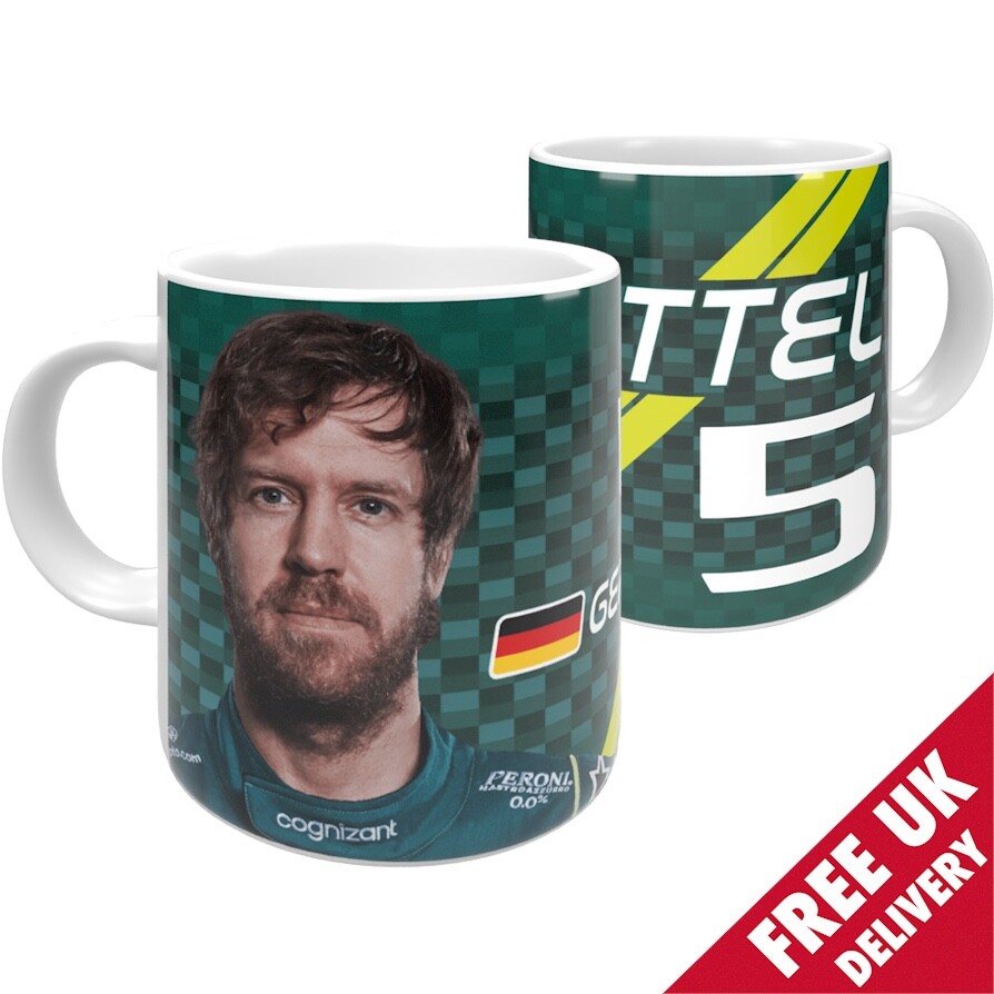 Vettel Mug F1 - 11oz. Capacity - Gift Souvenir