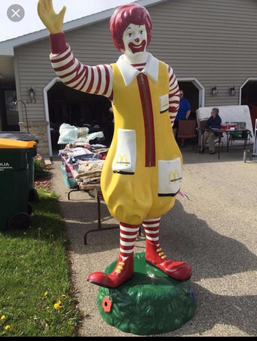 Authentic Vintage Ronald McDonald Restaurant Statue 70-80's