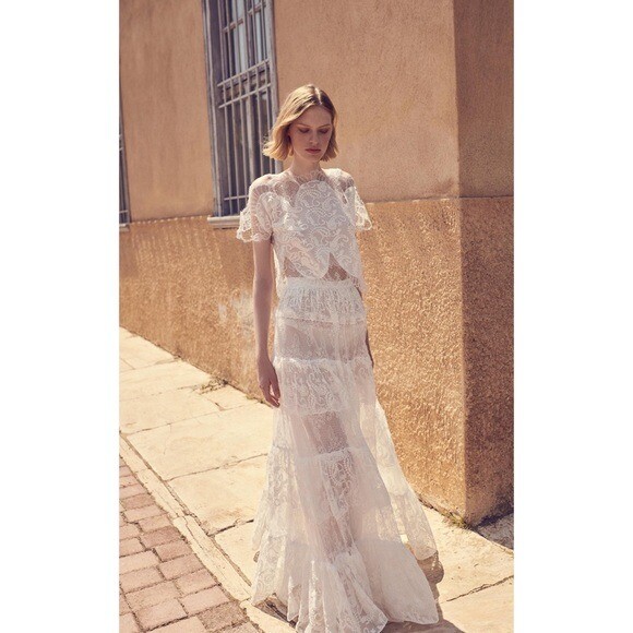 chinese dress ladies COSTARELLOS: Kelsey Silk Chiffon Dress